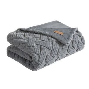 NEW Koolaburra by UGG Crystelle Faux Fur Throw in Wild Dove 50"x70" Cold Weather